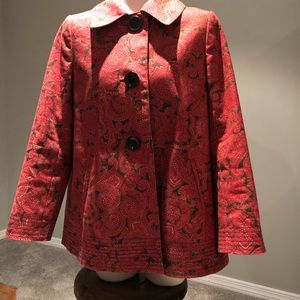 Talbots swing jacket EUC paisley print